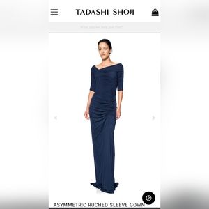 Tadashi Shoji gown in navy blue